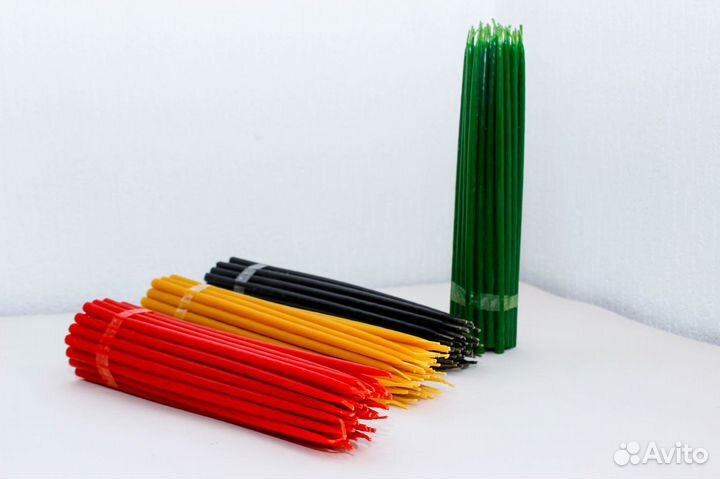 Свечи восковые цветные