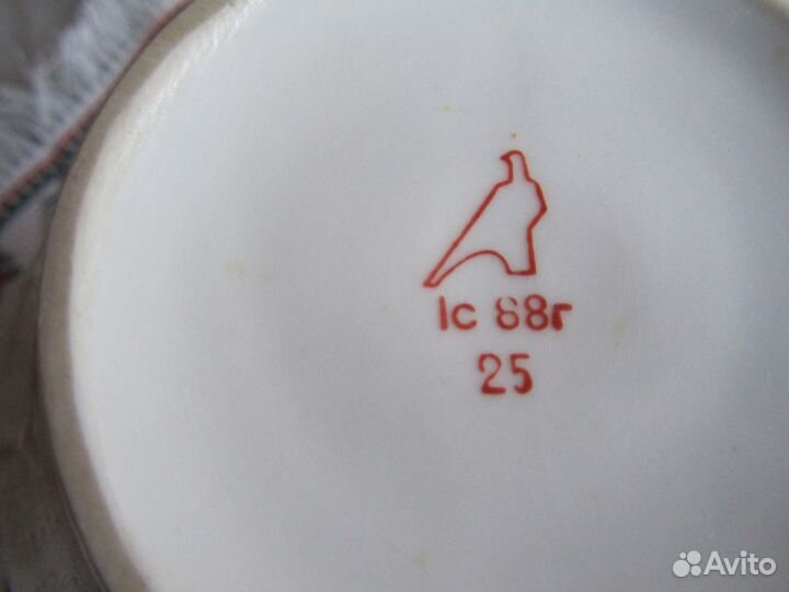 Дулево СССР. Чайник, чашки, винтаж