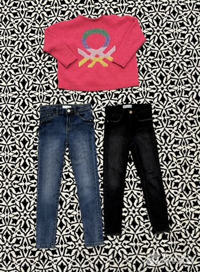 Джинсы zara, mango, джемпер benetton