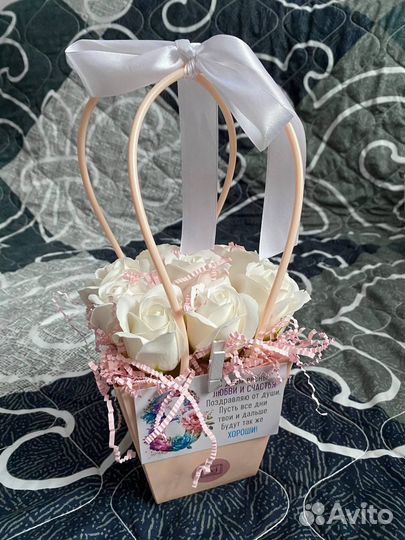 Букет из мыльных роз на 8 марта