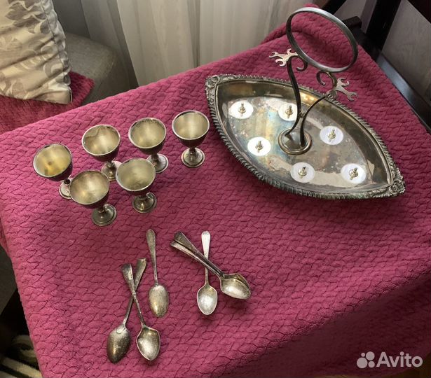 Антик Пашотница Набор для яиц на 6 персон Англия