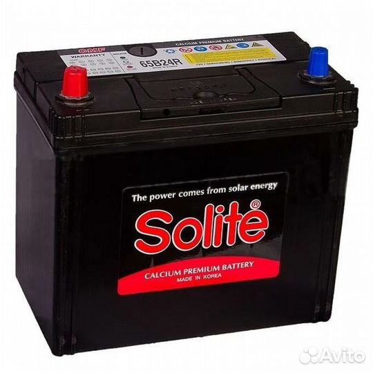 Акб 50Ач Solite 65B24R прямая полярность. Для Чери