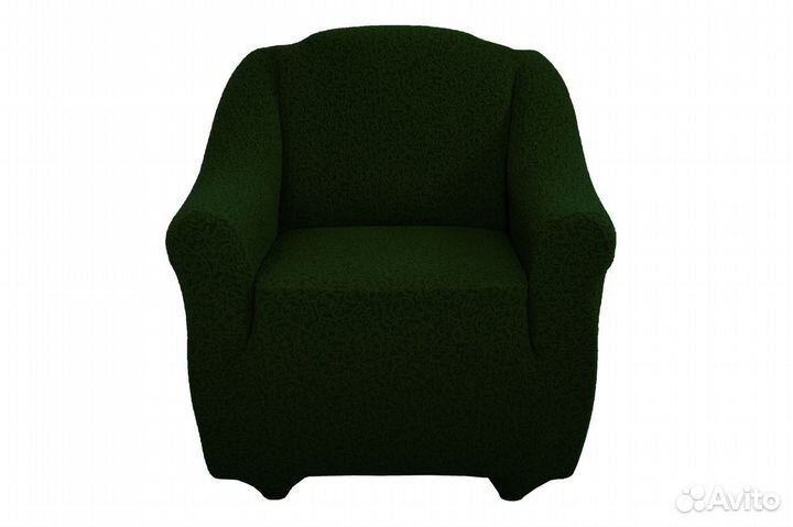 Чехол на кресло без оборки Venera, цвет Зеленый