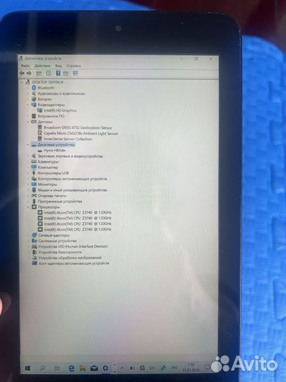 Планшет Asus на Windows