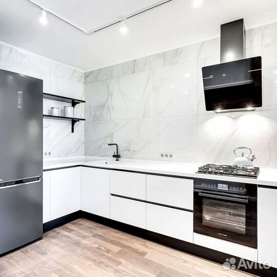 Угловая кухня с мдф фасадами