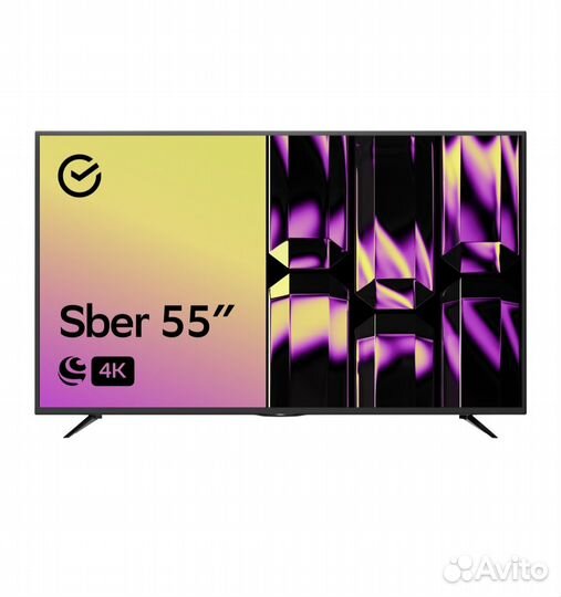 Телевизор sber 55 дюйма UHD 4К