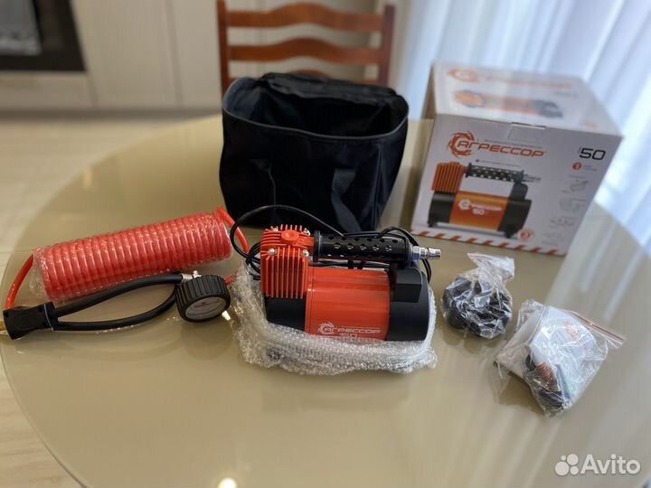 Компрессор автомобильный агрессор, 50 л./мин