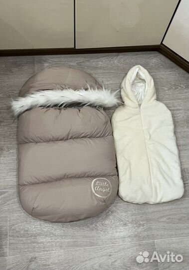 Конверт на выписку зимний на овчине+кокон