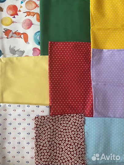 Продаются маленькие отрезы тканей