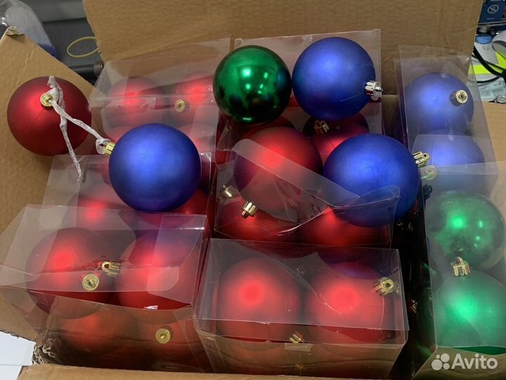 Новогодние шары пластик и стекло