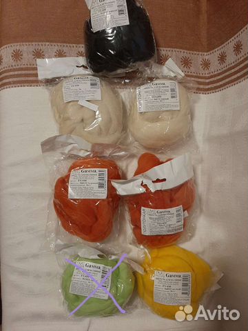 Шерсть меринос, шелк, иглы для валяния