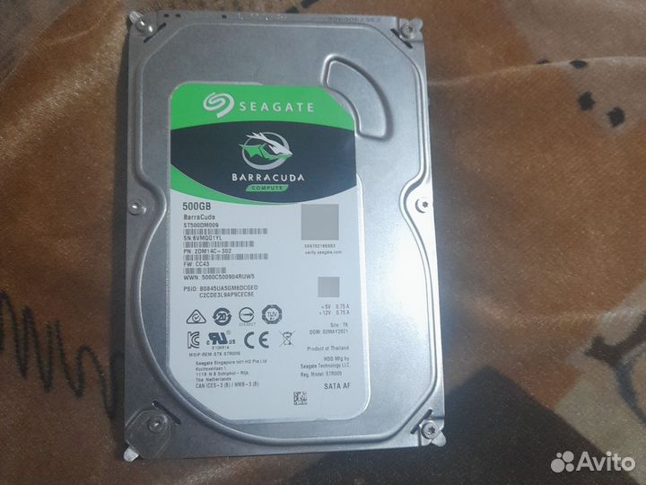 Жесткий диск 500гб seagete barrscuda