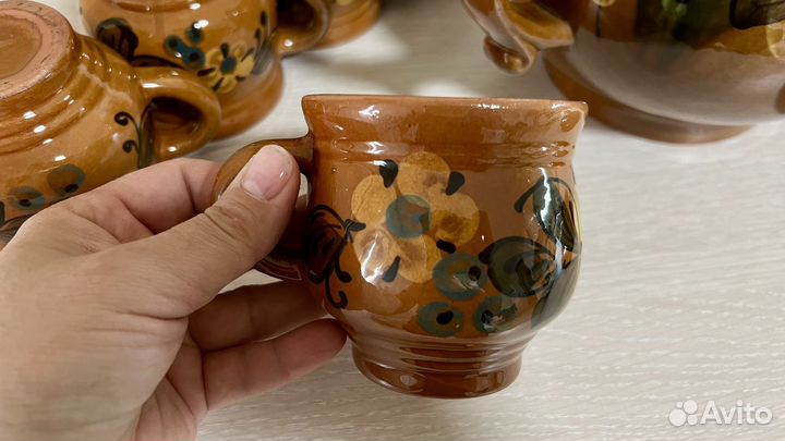 Сервиз Заварочный чайник и чашки