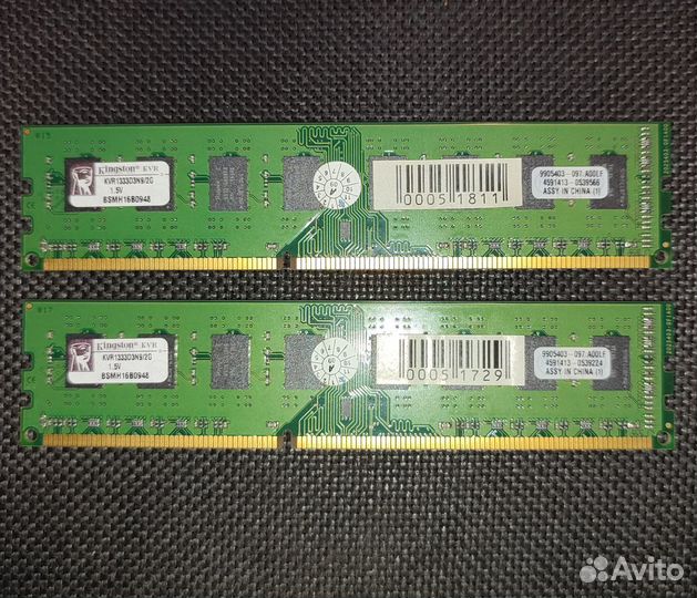 Оперативная память Ddr3 8 gb 1333 (2*4 gb)