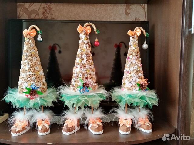 Елка новогодняя топотушка, ручная работа