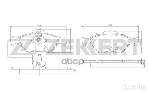 Колодки торм. диск. передн. Ford Fiesta V-VI 99
