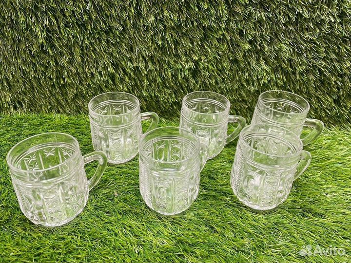 Кружки хрустальные 6 штук