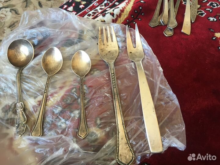 Мельхиоровые ложки и вилки
