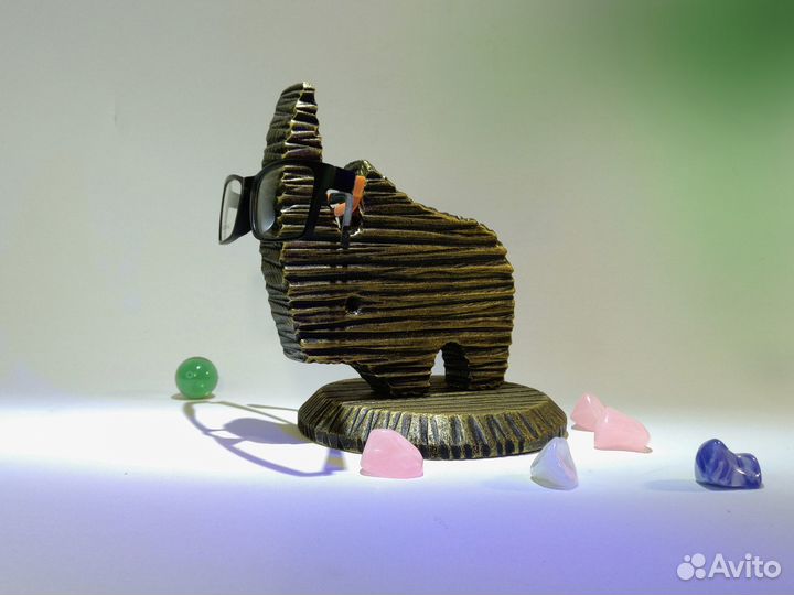 Подставка для очков Носорог