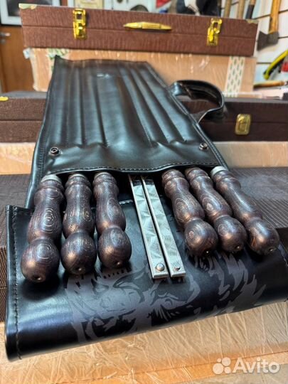 Набор шампуров в колчане ручная работа