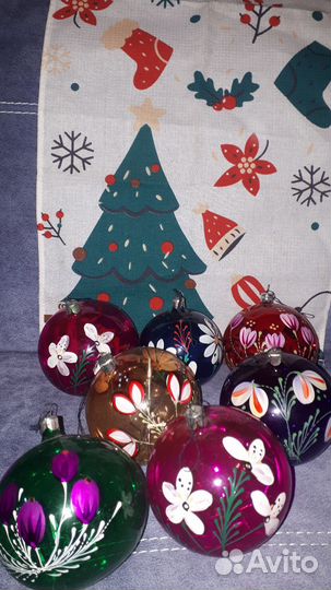 Новогодние шары СССР ручной работы