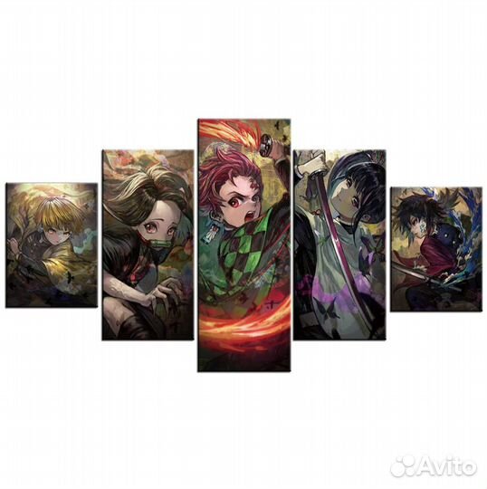 Набор картин 5 шт. Клинок рассекающий демонов