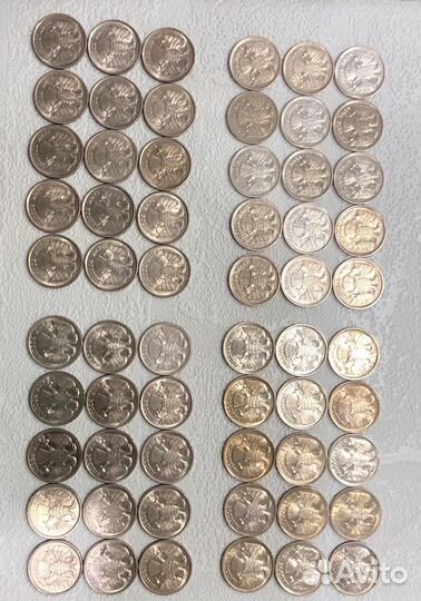 Монеты России 10р 1992, 1993 ммд и лмд 15 компл-в