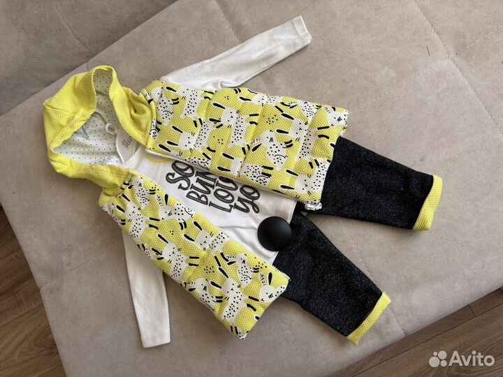 Детский костюм 56-62, тройка желетка штаны кофта