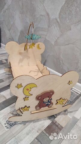 Кроватка - качалка для кукол большая