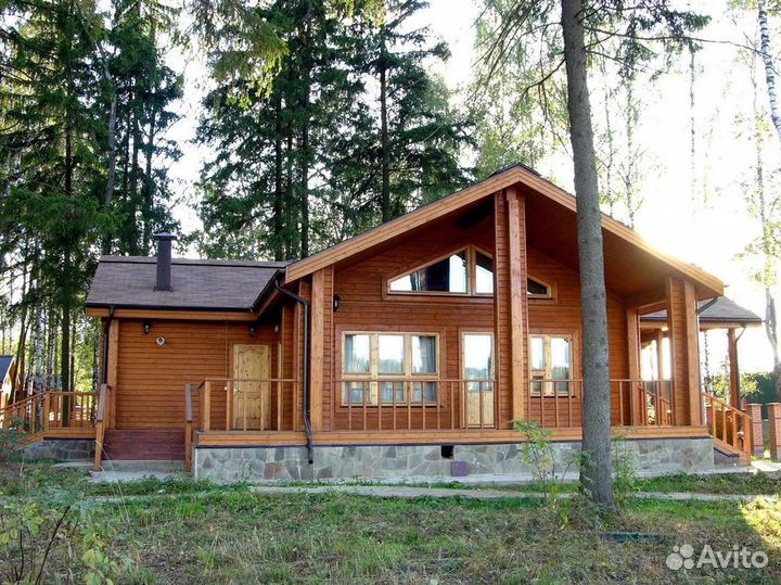 Дом из бруса с террасой