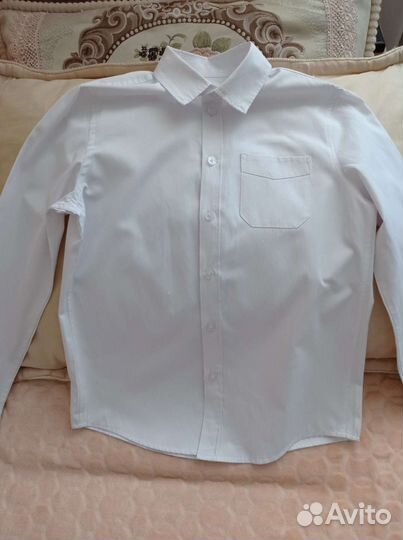 Рубашка белая, р. 140 см