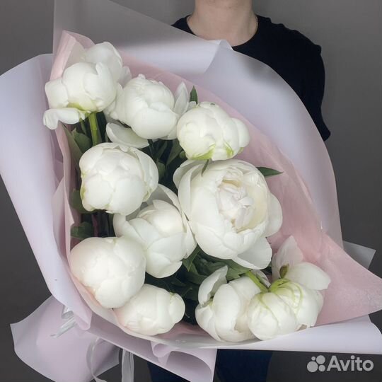 Букет цветы пионы