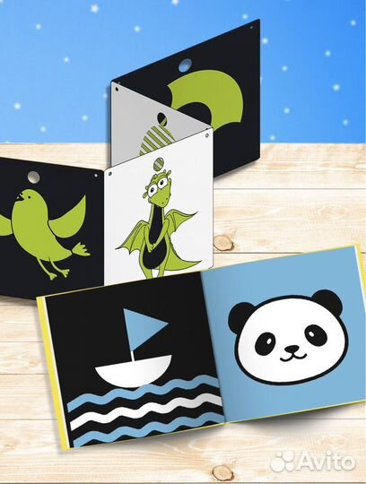 Развивающие карточки для малыша + книга