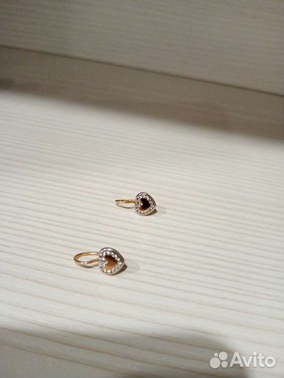 Серьги позолоченные