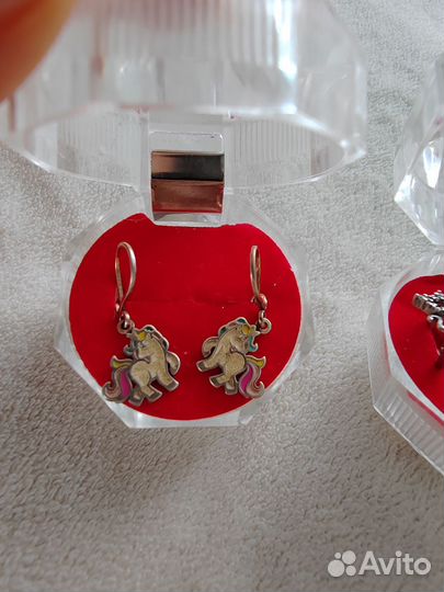Серебряные серьги детские