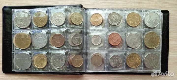 Коллекция иностранных монет 96 шт без повторов №1