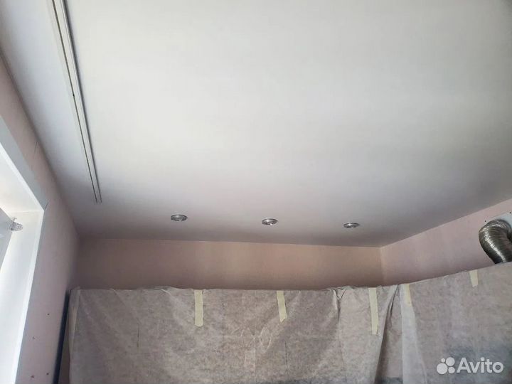 Натяжные потолки с установкой