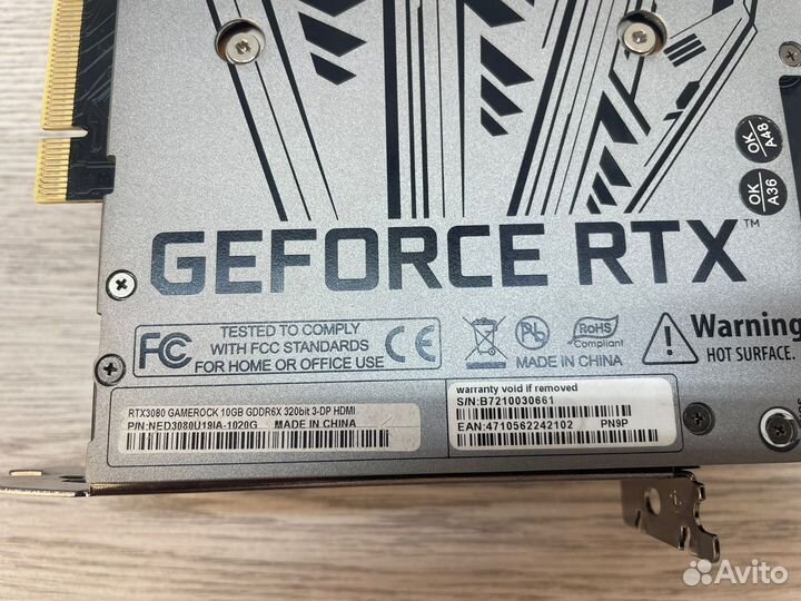 Видеокарта Palit GeForce RTX 3080 GameRock