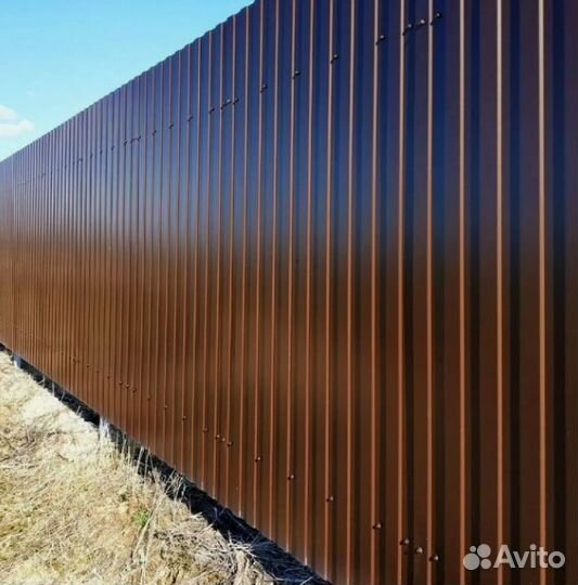 Монтаж под ключ забора из профнастила