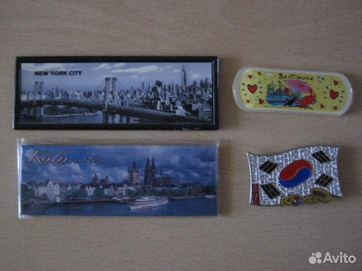 Магниты декоративные из разных стран - 17 штук