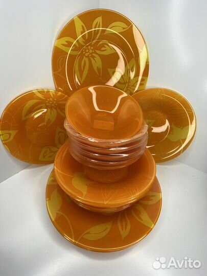 Luminarc Lily Flower Набор посуды 22 предмета