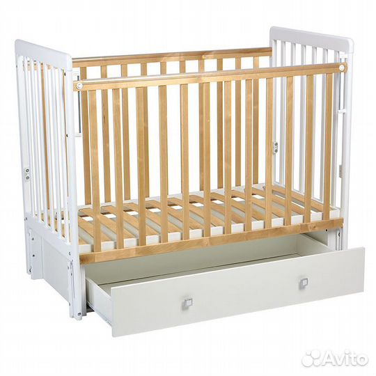 Кровать детская Фея 328-01 белый-натуральный