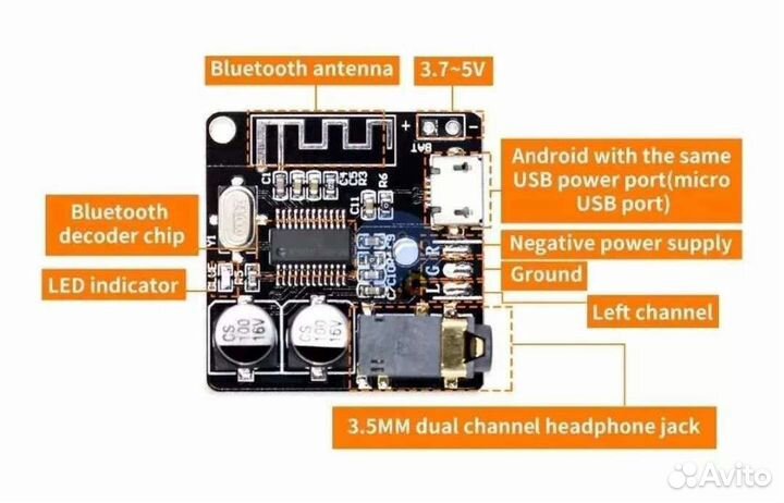 Bluetooth модуль музыкальный