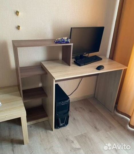 Стол компьютерный Квартет-2 ясень шимо