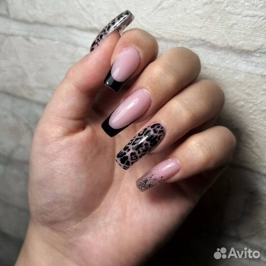 Маникюр за 1.5ч. Наращивание ногтей