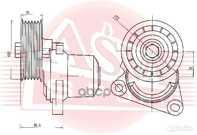 Натяжитель ремня mzbp-005 asva