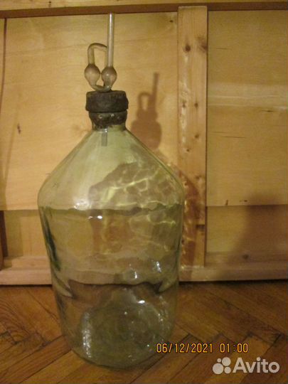 Бутыль 20 литров с гидрозатвором СССР