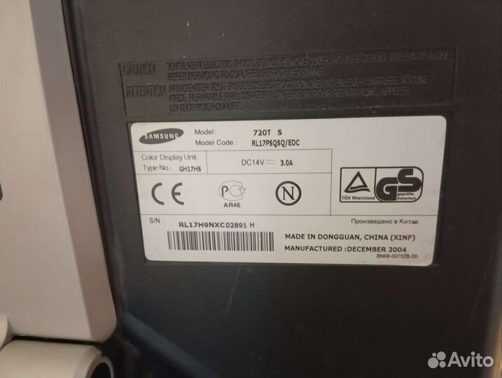 Монитор Samsung syncmaster 720t