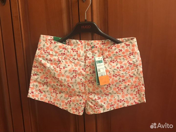 Шорты для девочек на 10-11 лет 150 см XL Benetton