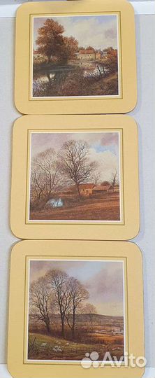 Подставки на пробковой основе под стаканы, кружки